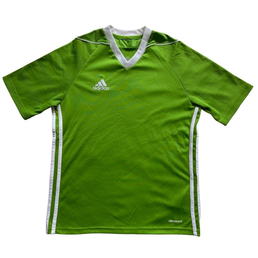 Adidas Boys Green Short Sleeve Shirts